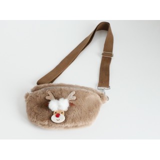 Rankinė mergaitėms Briedžiukas ruda 12*20 cm