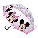 Vaikiškas lietsargis Diensy Minnie permatomas 45 cm