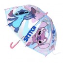 Vaikiškas lietsargis Disney Stitch permatomas 45 cm