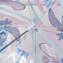 Vaikiškas lietsargis Disney Stitch permatomas 45 cm