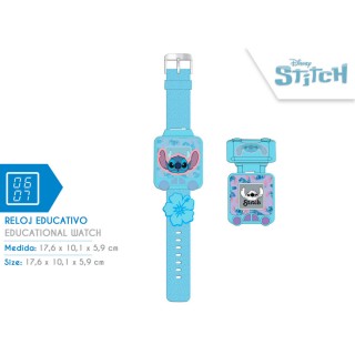 Edukacinis laikrodis Stitch su zaidimais 18*10 cm