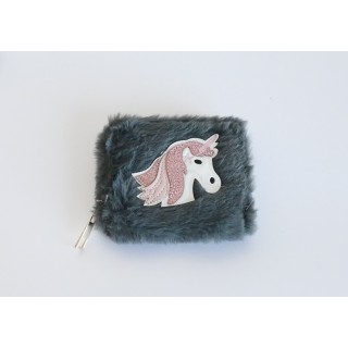 Piniginė mergaitėms Unicorn žalia 9*10 cm