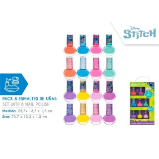 Nagų lakų komplektas Stitch - 8 spalvos 26*14 cm