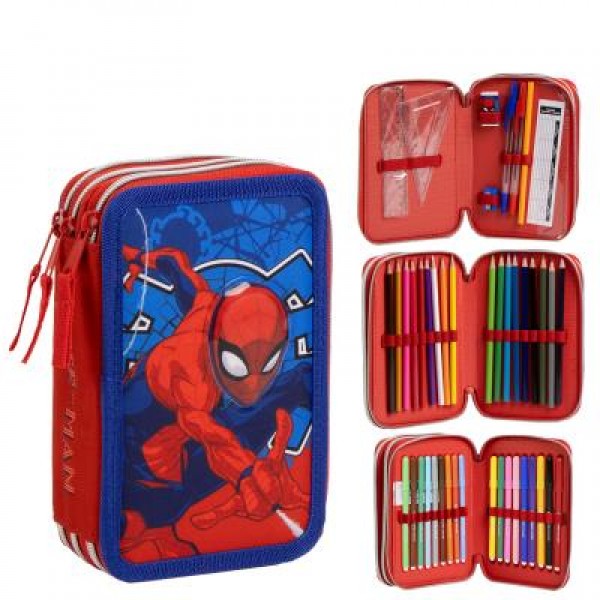 Penalas mokyklai Spiderman trigubas užpildytas
