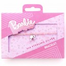 Sidabrinė 925 apyrankė Barbie su pakabuku rožiniai karoliukai svoris 3,63g