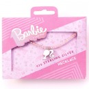 Sidabrinė 925 grandinelė Barbie su pakabuku rožiniai karoliukai svoris 3,94g