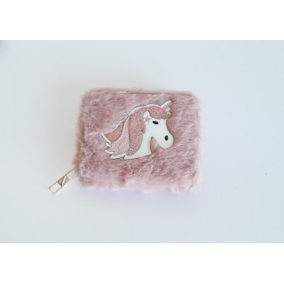 Piniginė mergaitėms Unicorn rožinė 9*10 cm