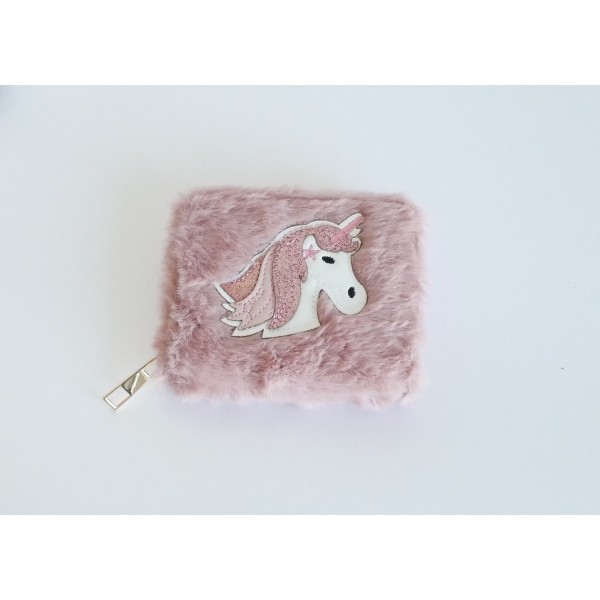 Piniginė mergaitėms Unicorn rožinė 9*10 cm