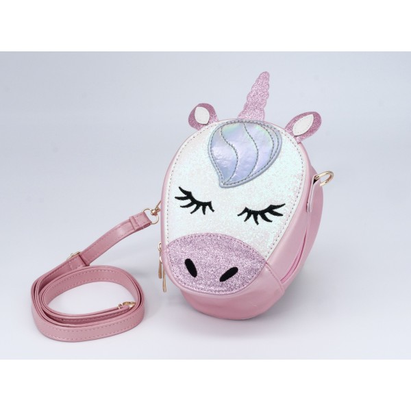 Rankinė mergaitėms Unicorn rožinė 12*20 cm