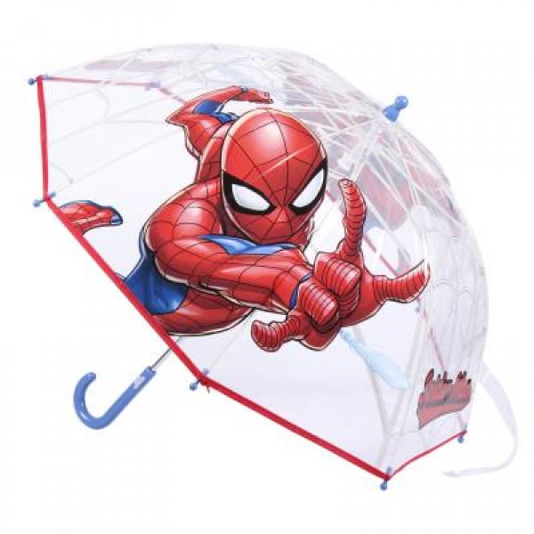 Vaikiškas lietsargis Spiderman permatomas
